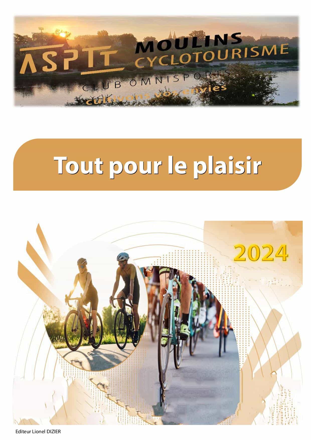 Calendrier des sorties Cyclos 2024 Cyclotourisme